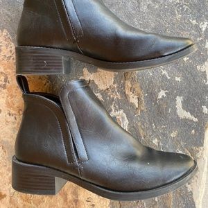 Faux Leather Booties